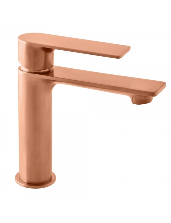 Mitigeur lavabo NIL en laiton rose gold brossé sans siphon