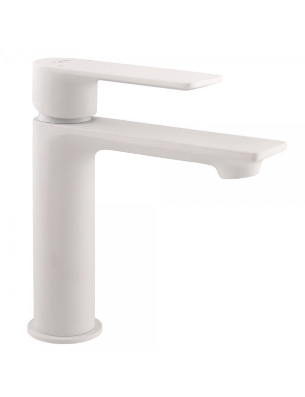 Mitigeur lavabo NIL en laiton blanc sans siphon