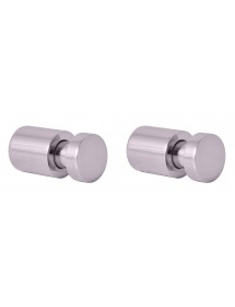Lot de 2 patères COLORADO en laiton chromé 3cm x 1,6cm