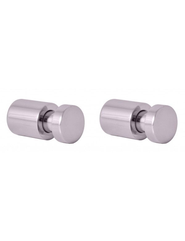 Lot de 2 patères COLORADO en laiton chromé 3cm x 1,6cm Lot de 2 patères COLORADO en laiton chromé 3cm x 1,6cm