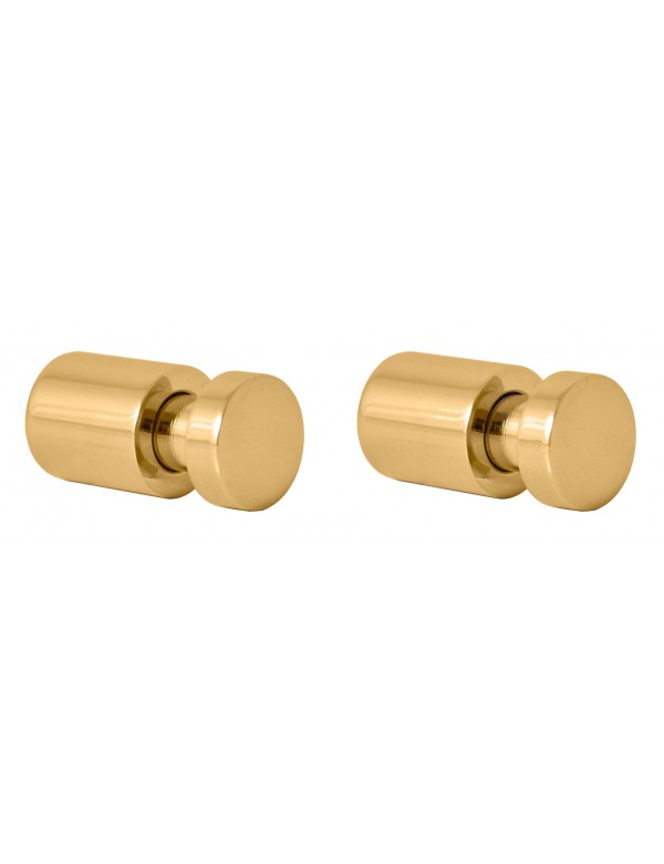 Lot de 2 patères COLORADO en laiton doré brossé 3cm x 1,6cm Lot de 2 patères COLORADO en laiton doré brossé 3cm x 1,6cm