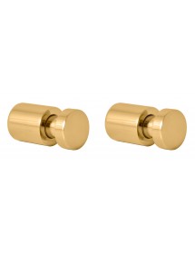 Lot de 2 patères COLORADO en laiton doré brossé 3cm x 1,6cm