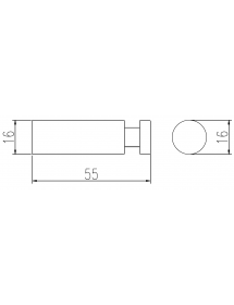 Lot de 3 patères simples COLORADO en laiton doré 5cm x Ø 1,6cm