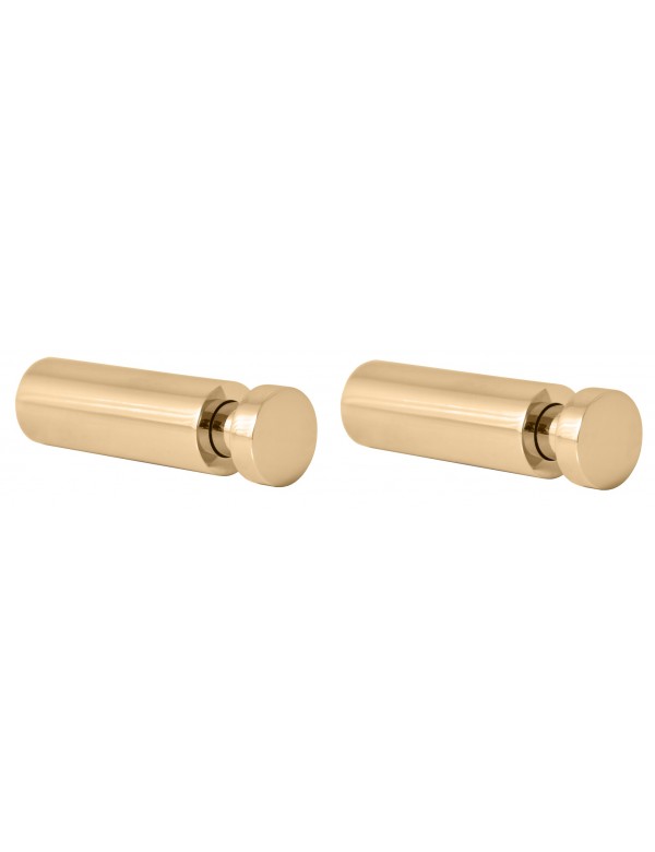 Lot de 2 patères simples COLORADO en laiton doré 5cm x 1,6cm Lot de 2 patères simples COLORADO en laiton doré 5cm x 1,6cm