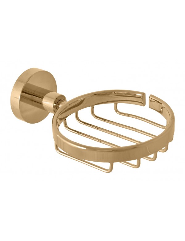 Porte-savon grille COLORADO en laiton doré 16,05x5,3 cm