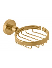 Porte-savon grille COLORADO en laiton doré brossé 16,05x5,3 cm