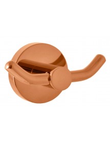 Lot de 2 patères double COLORADO en laiton rose gold brossé 9,2x 5,3x5 cm