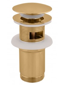 Bonde Pop-up pour lavabo et évier en laiton doré brossé 6,5 cm