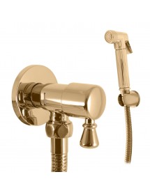 Mitigeur bidet, toilettes en laiton doré MORAVA RETRO avec douchette