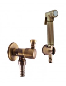 Mitigeur bidet, toilettes en laiton bronze MORAVA RETRO avec douchette