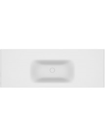 Grand lavabo sans trou à encastrer ELOISE en solid surface 120x46x16 cm
