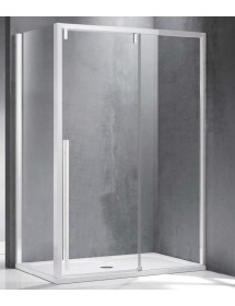 Cabine de douche SANTORINI 400 120x70 x200 cm profilé blanc