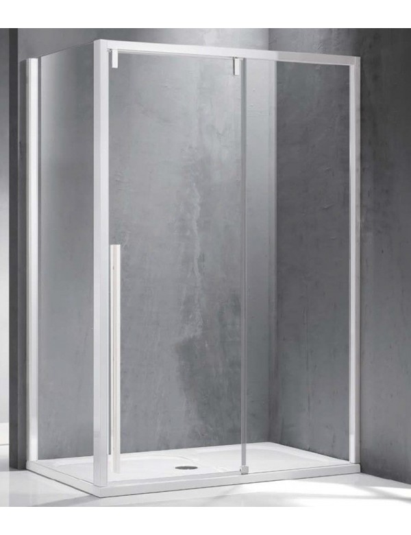 Cabine de douche SANTORINI 400 120x70 x200 cm profilé blanc