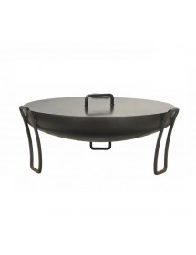 Couvercle de brasero rond en acier 70 cm