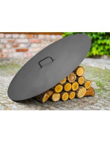 Couvercle de brasero rond en acier 100 cm