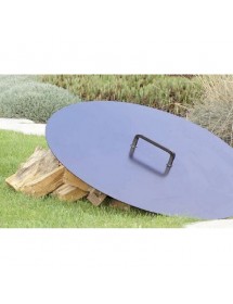 Couvercle de brasero rond en acier 100 cm