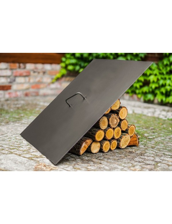 Couvercle de brasero carré 70x70 cm en acier