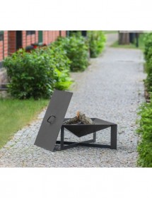 Couvercle de brasero carré 70x70 cm en acier