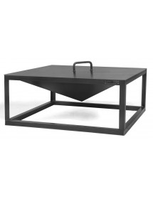 Couvercle de brasero carré 70x70 cm en acier