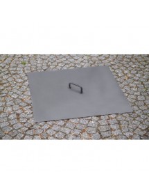 Couvercle de brasero carré 80x80 cm en acier