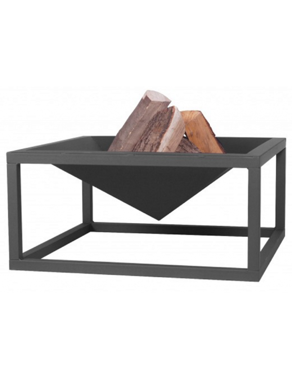 Brasero de jardin carré SQUARE 70 cm en acier