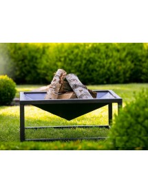 Brasero de jardin carré SQUARE 70 cm en acier