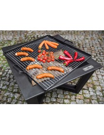 Grille de cuisson carrée 58x58 cm pour brasero rond 80 cm