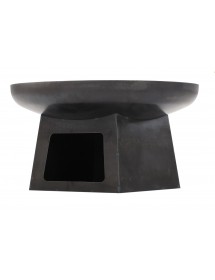 Brasero de jardin FATANA 70 cm en acier avec range bois