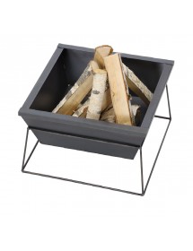 Brasero de jardin carré PESTAK 60 cm en acier