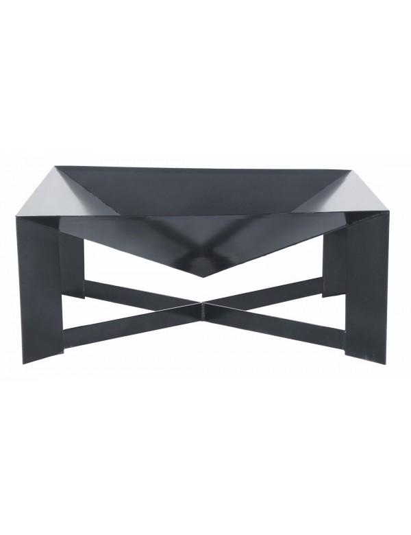 Brasero de jardin carré CUBA 70X70 cm en acier