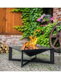 Brasero de jardin carré CUBA 80x80 cm en acier