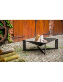 Brasero de jardin carré CUBA 70X70 cm en acier