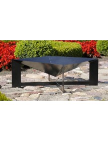 Brasero de jardin carré CUBA 80x80 cm en acier