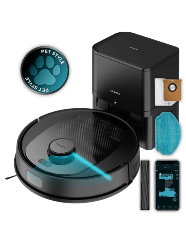 Robot aspirateur autonettoyant Max Home 4 en 1