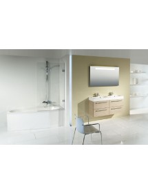 Baignoire d'angle gauche acrylique RIHO DELTA 150x80 cm