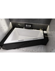 Grande baignoire d'angle droite acrylique RIHO DOPPIO 180x130 cm avec 2 poignées intégrées