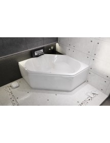 Baignoire d'angle acrylique RIHO WINNIPEG 145x145 cm