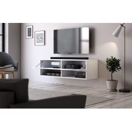 Meuble TV à suspendre DERBY 100 blanc brillant 100x30x31 cm