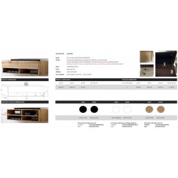 Meuble TV à suspendre DERBY 100 noir brillant 100x30x31 cm