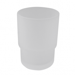 Porte brosses à dents double en verre RETRO chromé-doré 16x10,5x9 cm