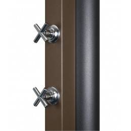 Douche de piscine solaire marron rustique 30L