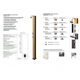 Douche de jardin solaire Blanche avec rince pieds 30L