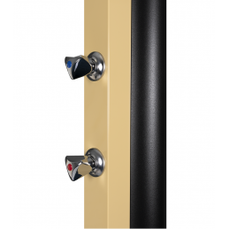 Douche de piscine solaire Beige avec rince pieds 30L