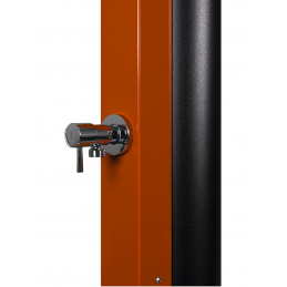Douche de piscine solaire Orange avec rince pieds 30L