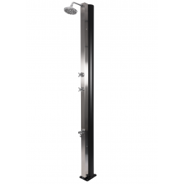 Douche de piscine solaire en acier inoxydable avec rince pieds 30L