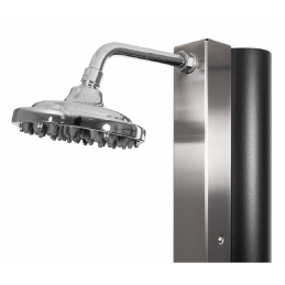 Douche de piscine solaire en acier inoxydable avec rince pieds 30L