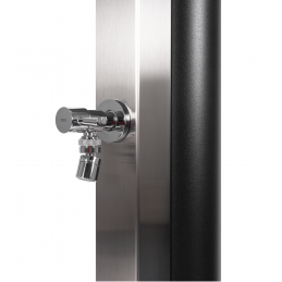 Douche de piscine solaire en acier inoxydable avec rince pieds 30L