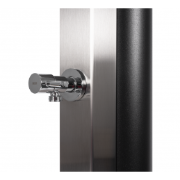 Douche de piscine solaire en acier inoxydable avec rince pieds 30L