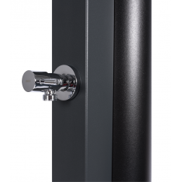 Douche de piscine solaire grise avec rince pieds 30L