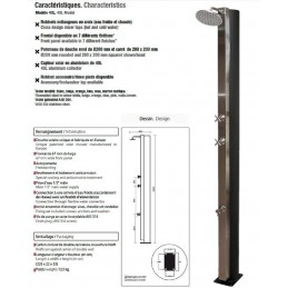 Douche de jardin solaire Beige 40L